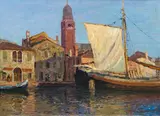 Alfred Zoff, Evening sun in Chioggia