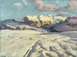 Alpine landscape by Carl O’Lynch of Town, oil on canvas, offered Jun 2014