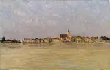 Stefan Simony, Ybbs an der Donau, oil on canvas laid down on cardboard