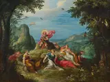 Frans Francken the Younger, Apollo and the Muses on Mount Parnassus