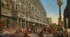 Stephan Kessler, Cleopatra entering Rome, c. 1680, oil on canvas