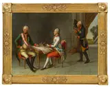 Emperor Joseph II., Paul I. of Russia & Frederik of Prussia by circle of Joseph Hickel, c. 1800, oil on zinc plate, sold Jun 2014
