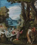 Sebastiano Ventura, The Conversion of Saint Hubertus, 1622, oil on canvas