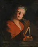 Joannes de Cordua, Woman at a window, oil on canvas