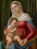Madonna and child by Bartolomeo Suardi, called Bramantino , attributet to, oil on panel, sold Jun 2014