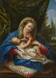 Madonna and child by follower of Carlo Maratta (Maratti), oil on copper, offered Jun 2014