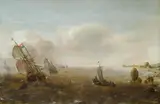 Fleet off a Rocky Coast by circle of Jan Porcellis, c. 1630, oil on panel, sold Jun 2014