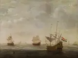 circle of Jeronymus Van Diest, A frigate of the province Zeeland at sea, c. 1650-75, oil on canvas