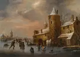 Klaes Molenaer, Winter landscape, oil on panel