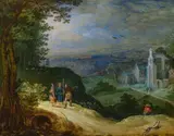 Joos de Momper, Landscape with the Journey to Emmaus