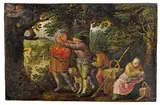 David Vinckboons, The nest robber ('Allegory of the Thievery'), c. 1610, oil on panel