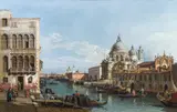 also called Canaletto Bernardo Bellotto, The Entrance to the Grand Canal, Venice, looking East, with the Church of Santa Maria della Salute, oil on canvas