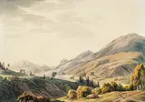 Johann Kniep, Area near Pelos, Belluno, Veneto, watercolour, ink and pencil on paper