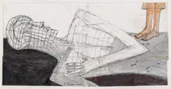 Walter Pichler, Liegender, 2008, mixed media on paper