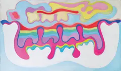 Oswald Oberhuber, Mouth-teeth, 1964, oil on canvas