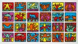 Keith Haring, Retrospect, 1989, serigraph on cardboard