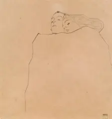 Egon Schiele, Sleeping couple, 1909, pencil on paper