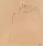 Egon Schiele, Sleeping couple, 1909, pencil on paper