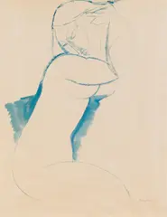 Amedeo Modigliani, Caryatid, 1912-13, watercolour on paper