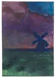 Windmill in the marshland by Emil Nolde, circa 1915, watercolour on paper, sold May 2014