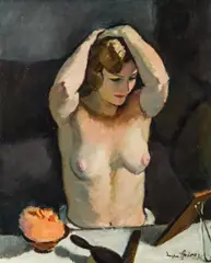 Eugen Spiro, Semi-nude, 1930, oil on canvas