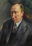 Albert Birkle, Der Dichter Curt Wesse, 1927, oil on cardboard