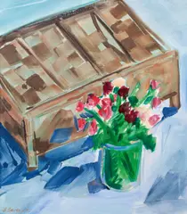 Brigitte Bruckner-Mikl, Roses, 1995, oil on canvas