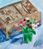 Brigitte Bruckner-Mikl, Roses, 1995, oil on canvas