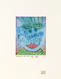 Friedensreich Hundertwasser, 728 Meadowoman, 1974, colour etching and aquatint in various colours from 3 copper plates