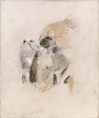 Black haystack by Peter Krawagna, 1978, mixed technique on canvas, offered Mar 2014