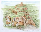 Anton Lehmden, Primordial landscpape with ruins