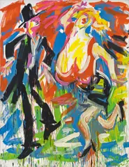Otto Muehl, Little Swing, 1984, acrylic on canvas