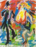 Little Swing by Otto Muehl, 1984, acrylic on canvas, sold Mar 2014
