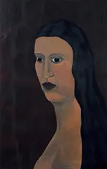 Walter Navratil, Female portrait, 1977, oil on canvas