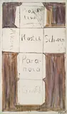 Albert Oehlen, Untitled, 1989, mixed technique on vat paper on canvas