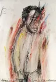 Verbisse und Gekratzt by Arnulf Rainer, 1964, mixed technique on paper, sold Mar 2014