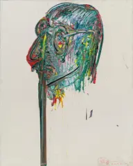 Franz Ringel, Portrait of Rudolf Haller, 1990, acrylic on canvas