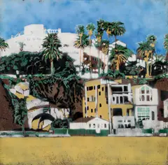 Santa Monica, Los Angeles by Wolfgang Uranitsch, 1988/89, acrylic, varnish, spray on iron, oxidised, sold Mar 2014