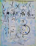 Abstract composition by Hans Staudacher, 1999-2000, oil on canvas, offered Mar 2014
