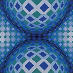 Victor Vasarely, Okta - Cheyt - Blue, 1972, acrylic on canvas