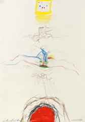 Dominik Steiger, Mixed lot of 12 papers, 1987, mixed technique on paper