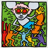Keith Haring, Andy Mouse #2, 1986, multicolour serigraph on paper