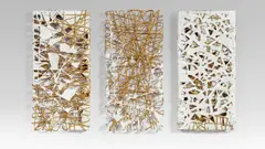 Walter Weer, White triptych, 2003, cardboard, paper, cord and paint