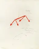 Erwin Wurm, Angel, 1980, pencil and coloured pencil on paper