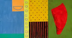 Johannes Zechner, Triptych - "Mutter rinnt, 1990, oil on canvas