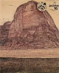 Othmar Zechyr, Landscape 16, 1970, red ink, pencil on paper