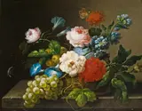 Franz Xaver Petter, Still life with flowers and fruits