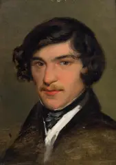 Josef Danhauser, Portrait of a gentleman, 1835, oil on canvas laid down on cardboard