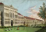 attributet to Balthasar Wigand, Vienna, imperial horse stables, watercolour on paper