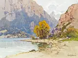 Fritz Lach, View of The Iron Gate, watercolour on paper